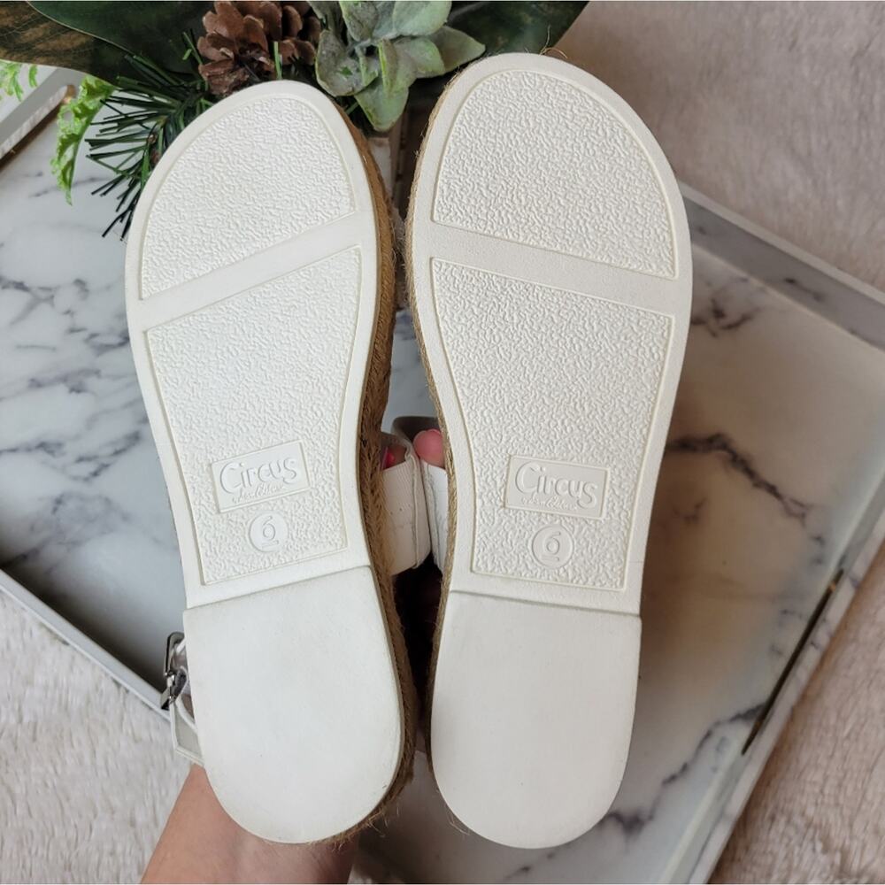🚨NEW CIRCUS BY SAM EDELMAN Andrea White Espadrille Flatform Sandal Size 6 - Picture 8 of 11